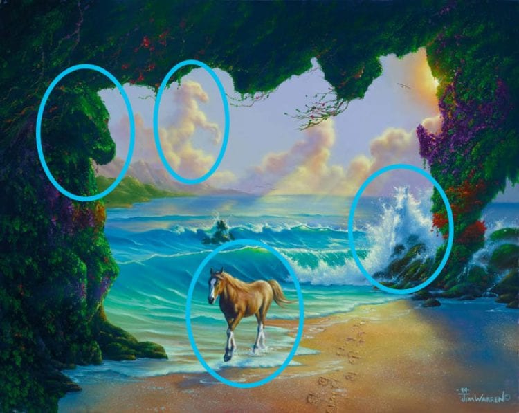 ТЕСТ: Сколько животных вы сможете найти на картине-иллюзии "Семь лошадей"