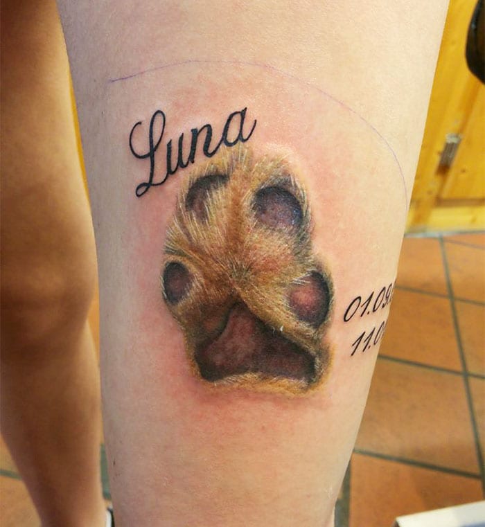 Татуировка лапы своей собаки - новый бьюти-тренд (ФОТО)