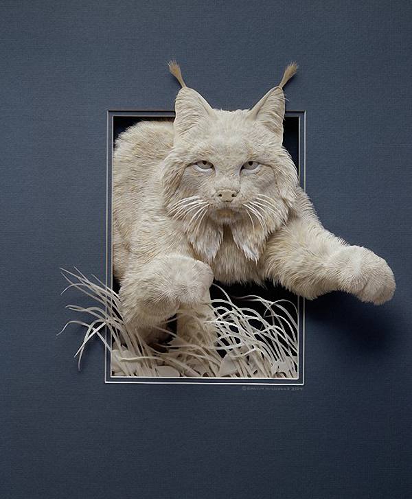 Невероятные бумажные скульптуры животных от Кэлвина Николлса